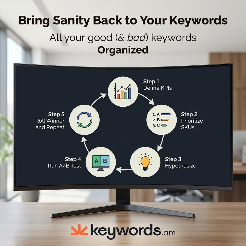 Keywords.am amazon image testing pipeline 5-step framework for continuous listing optimization