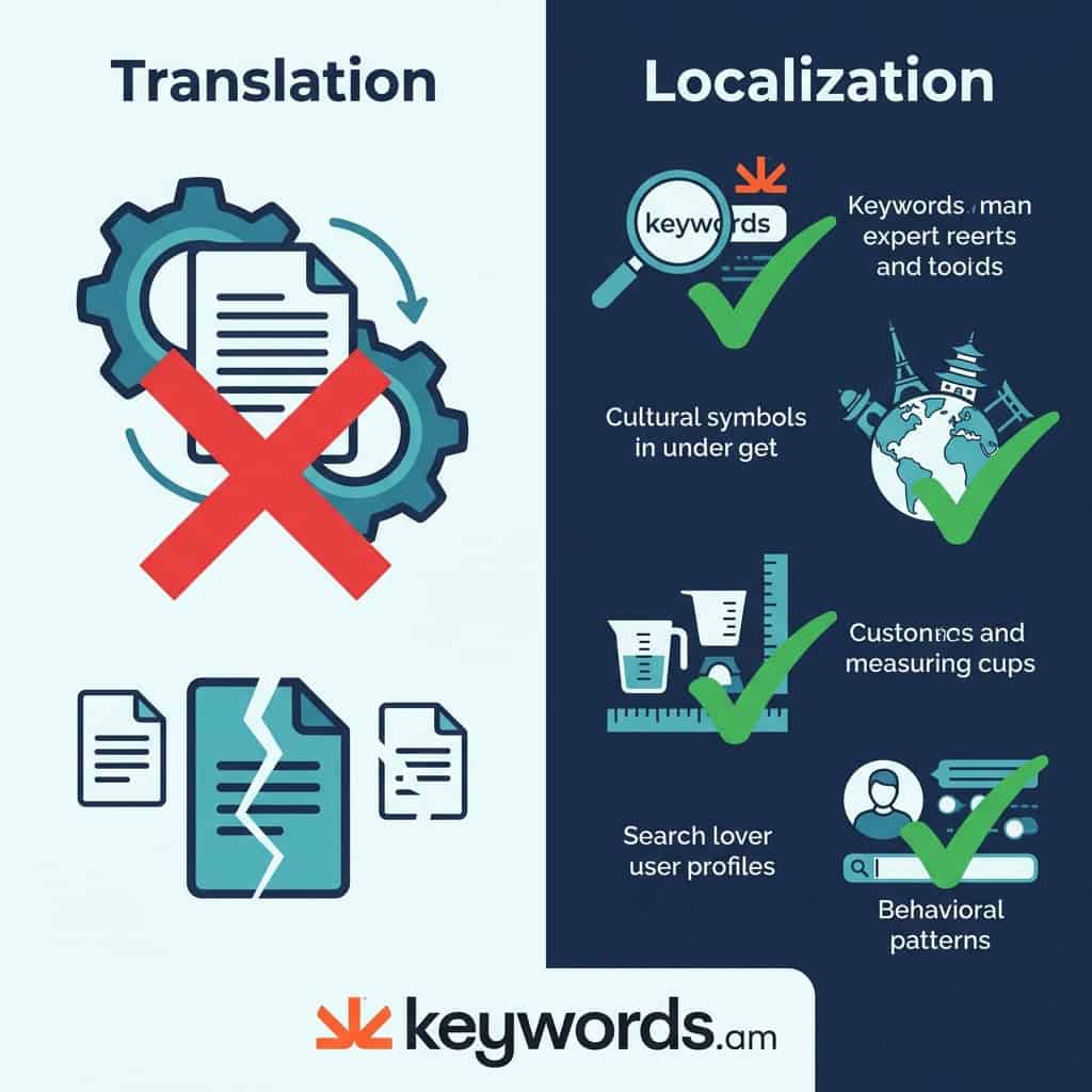 Keywords.am showing difference between amazon listing translation and localization