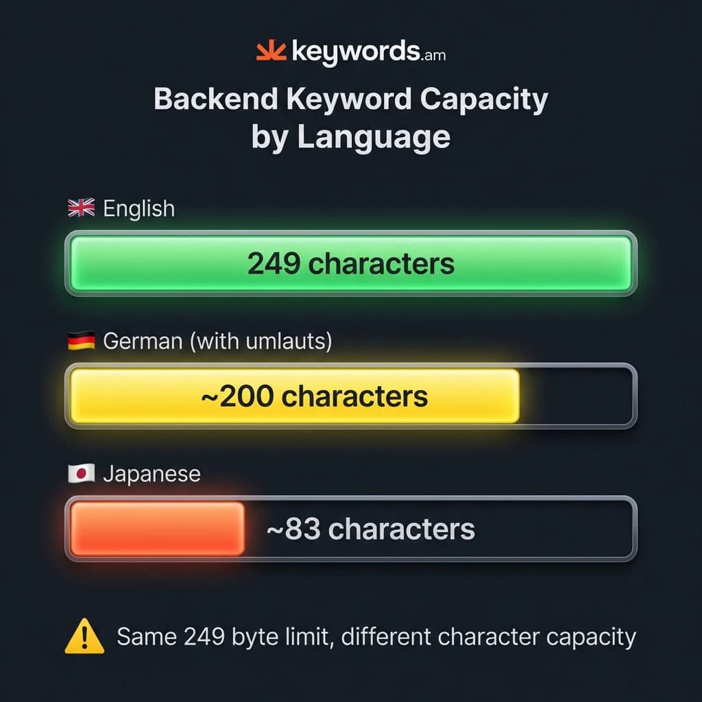 Keywords.am multi-byte character encoding chart amazon backend keywords