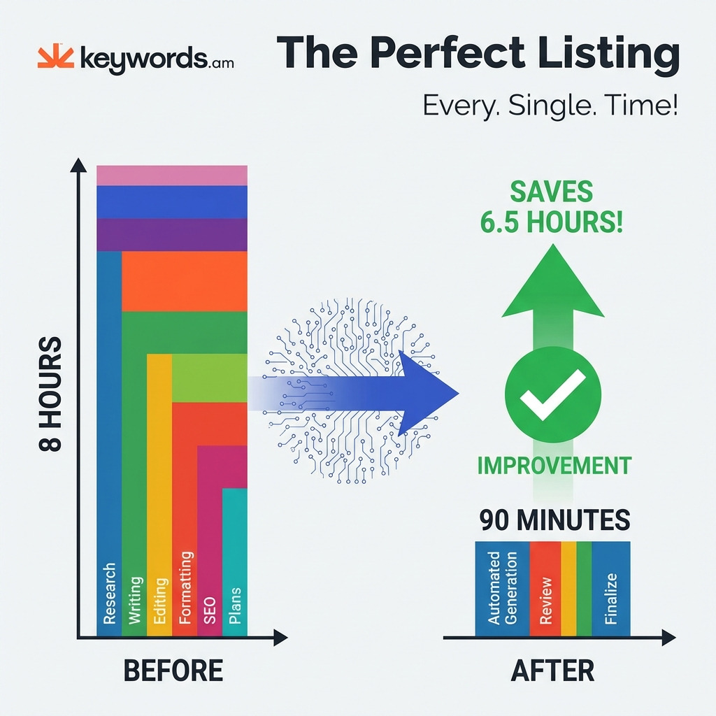 Amazon listing software agencies time savings case study 8 hours to 90 minutes workflow